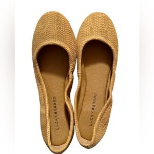 NWT Lucky Brand Women's Burnt Yellow Flats